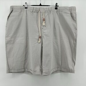 Sailwind Linen Blend Shorts Mens 2XL Tan Drawstring‎ Beach Coastal Chino NWT